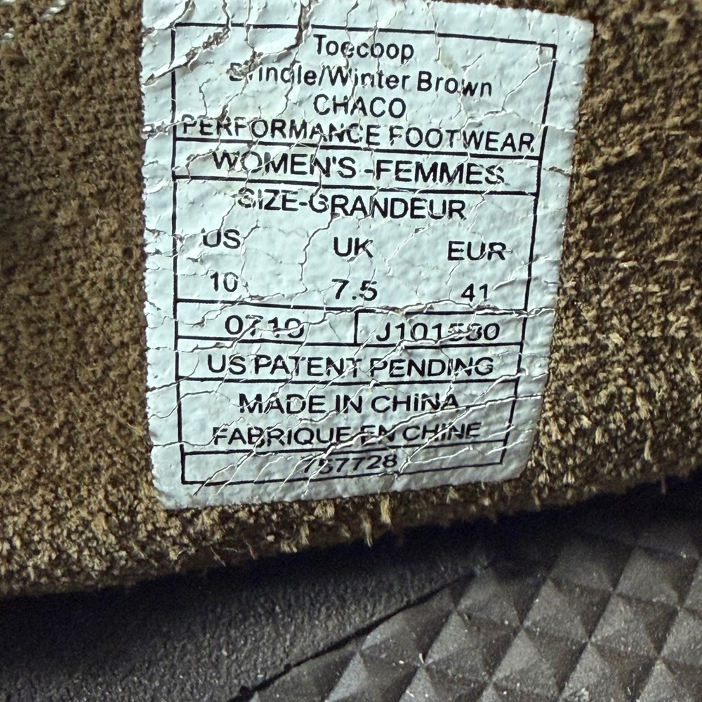 A+ Chaco Toecoop Winter Brown Leather Clogs Vibram Sole Womens 10 J101530 - Picture 5 of 7
